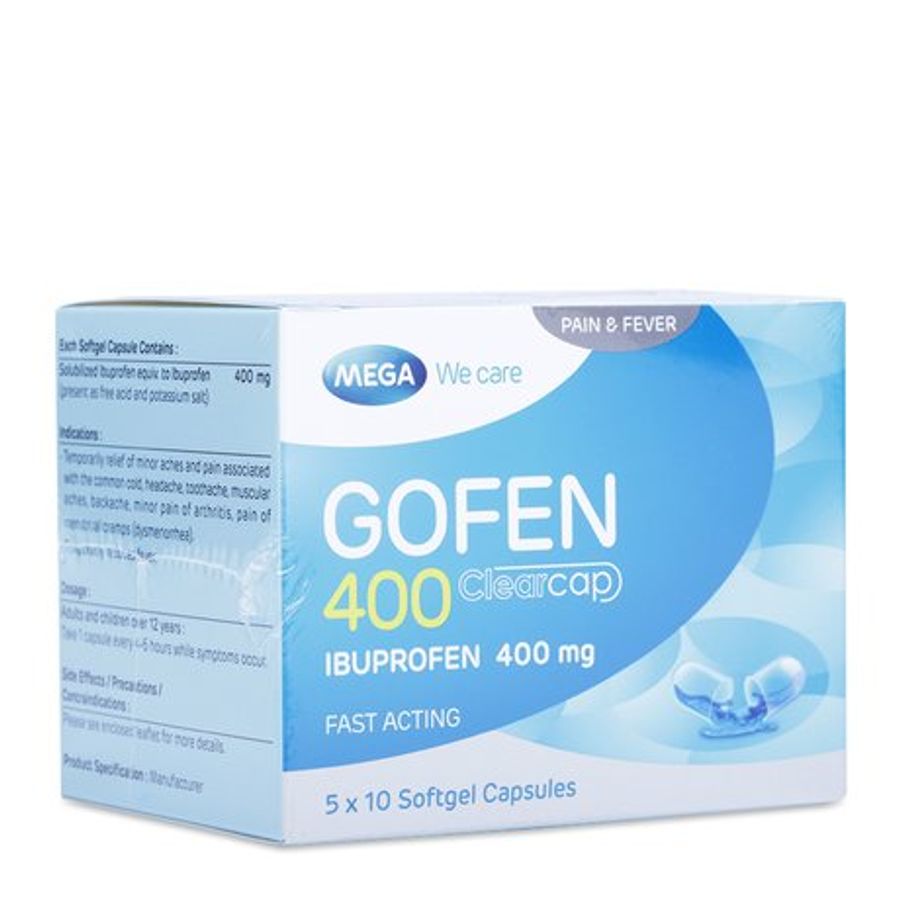 Thuốc giảm đau do cảm cúm, hạ sốt Gofen (400mg)