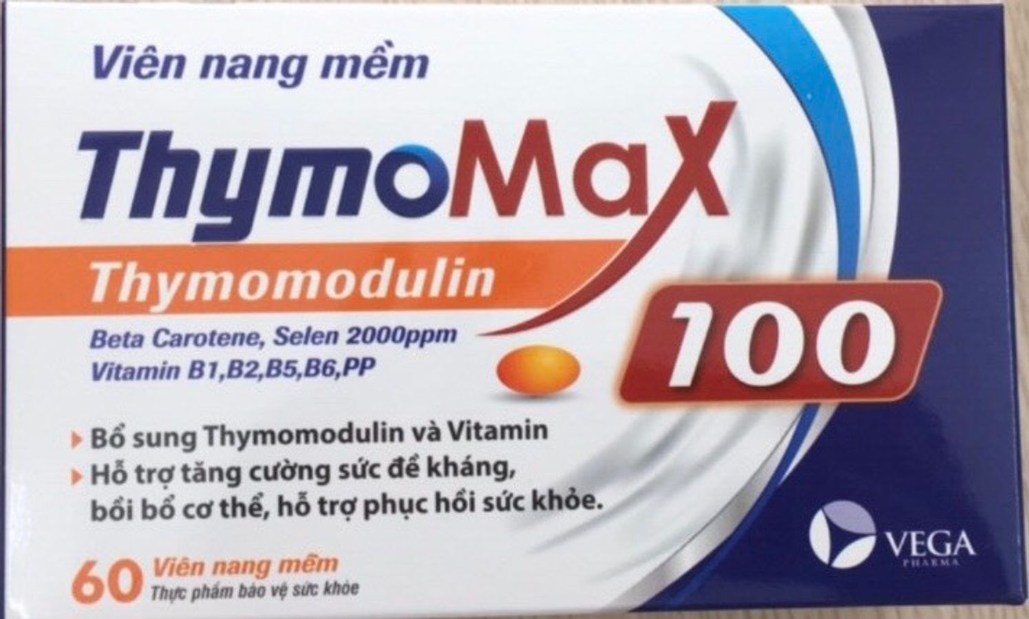 Viên uống Thymo max 100- Hỗ trợ tăng cường sức đề kháng 6 vỉ x 10 viên