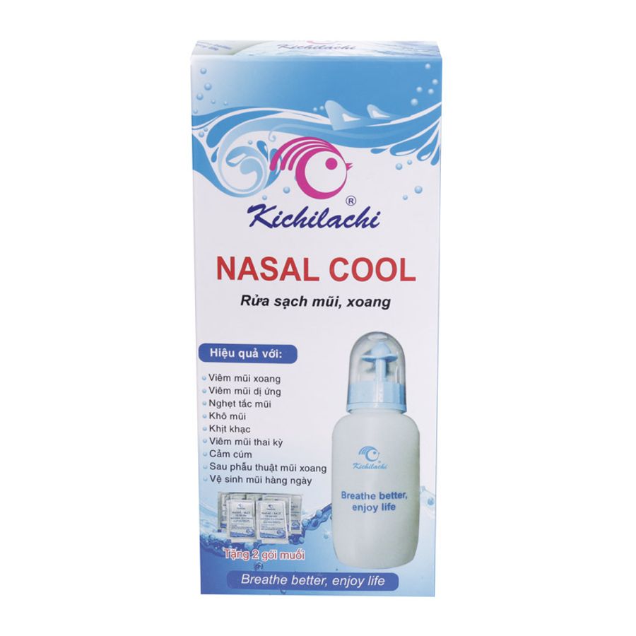 Bình rửa mũi Nasal Cool tặng kèm 6 gói muối - Kichilachi