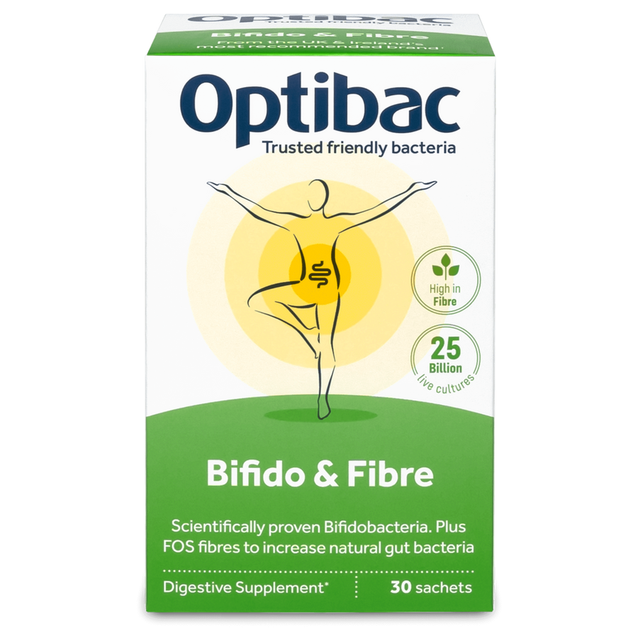 Men vi sinh hỗ trợ cải thiện táo bón Optibac  Bifido & Fibre của Anh