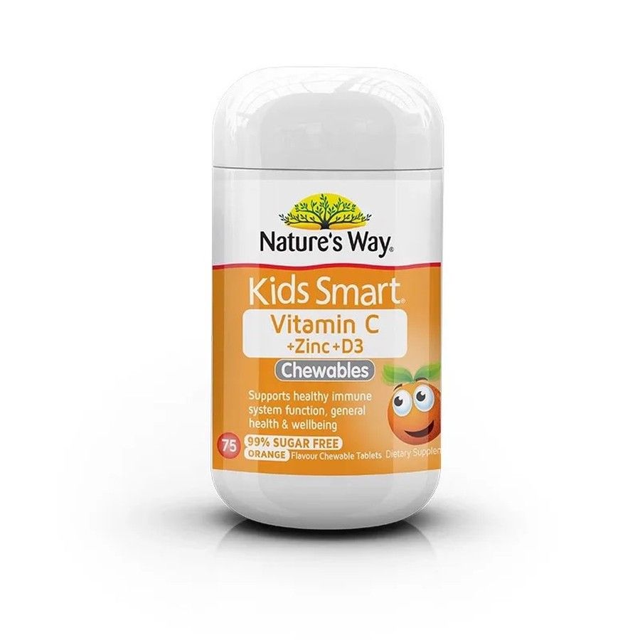 Viên nhai cho bé Nature’s Way Kids Smart Vitamin C + Zinc + D3