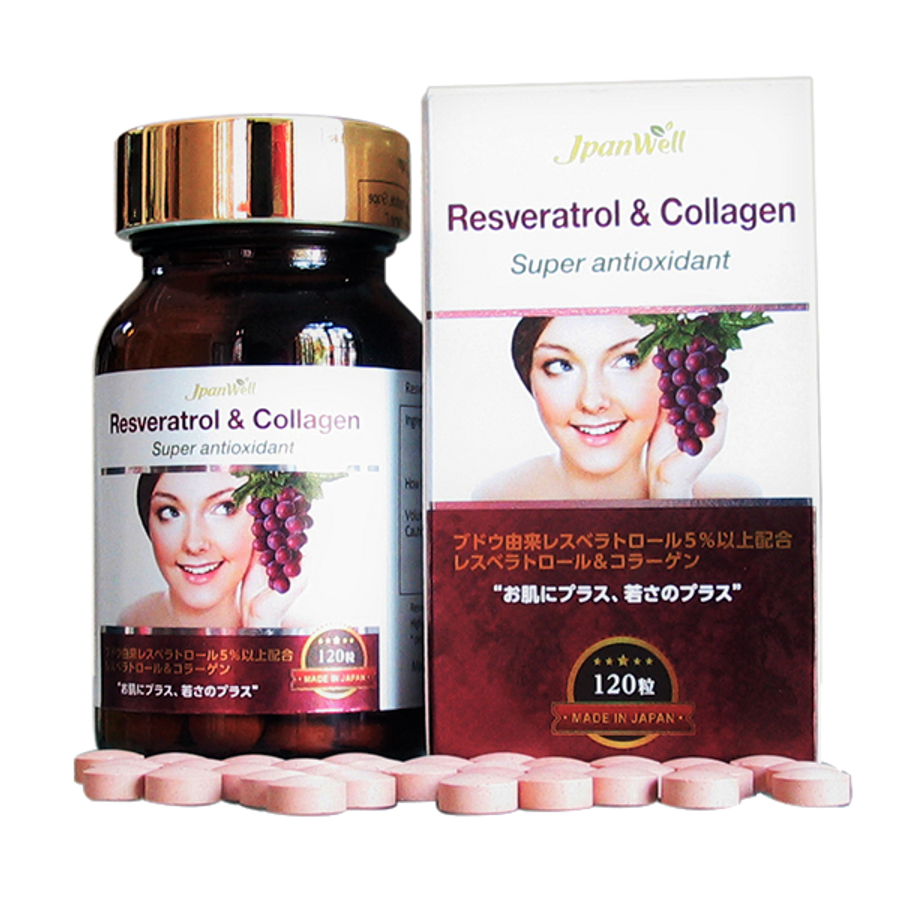 Viên uống JpanWell Resveratrol & Collagen hỗ trợ trẻ hóa da
