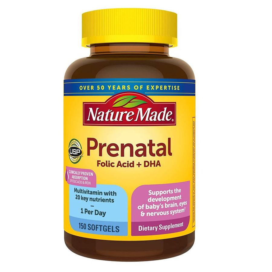 Nature Made Prenatal Folic Acid + DHA  - Vitamin tổng hợp cho bà bầu