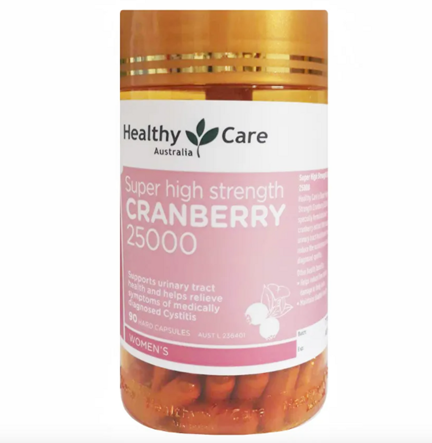 Viên uống hỗ trợ đường tiết niệu Healthy Care Cranberry 25000mg
