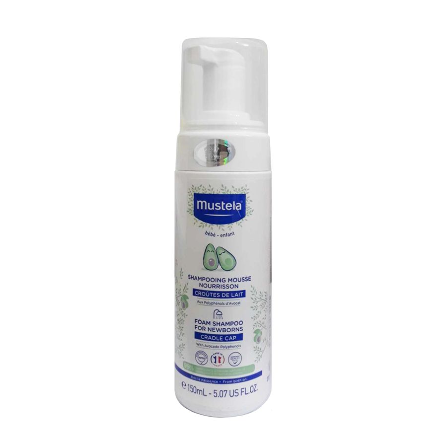 Dầu gội đặc trị cứt trâu cho trẻ sơ sinh Mustela của Mỹ 150ml