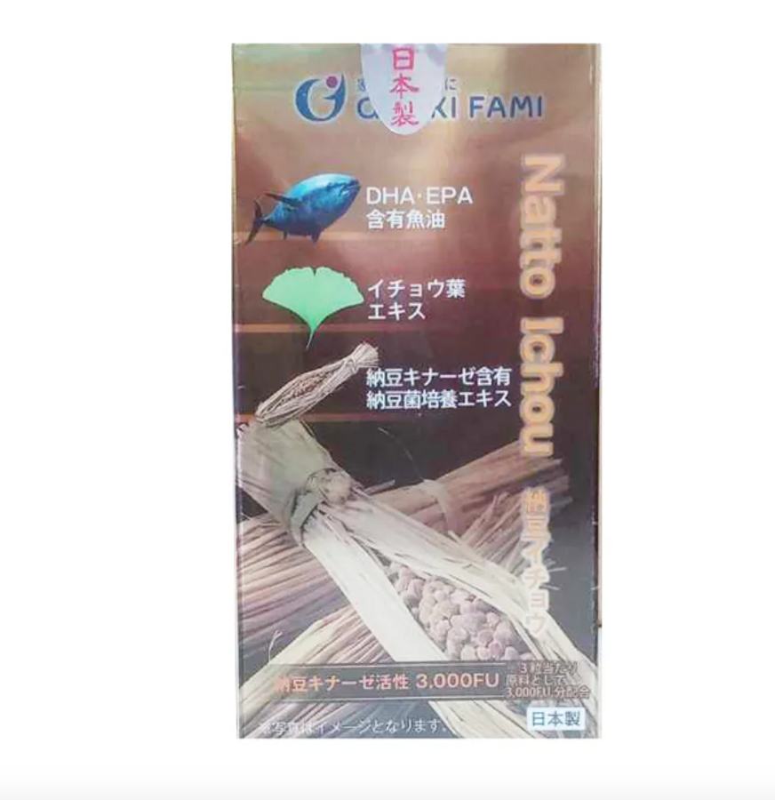 [Tặng Voucher 100K] Viên uống phòng ngừa đột quỵ Natto Ichou Genki Fami
