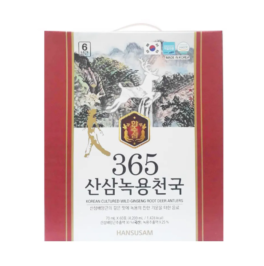 Nước Chiết Xuất Hồng Sâm Nhung Hươu Núi 365 Korean Ginseng Antlers