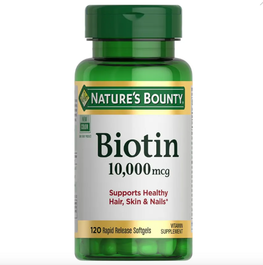 Viên uống Nature’s Bounty Biotin 10.000mcg hỗ trợ dưỡng da và tóc