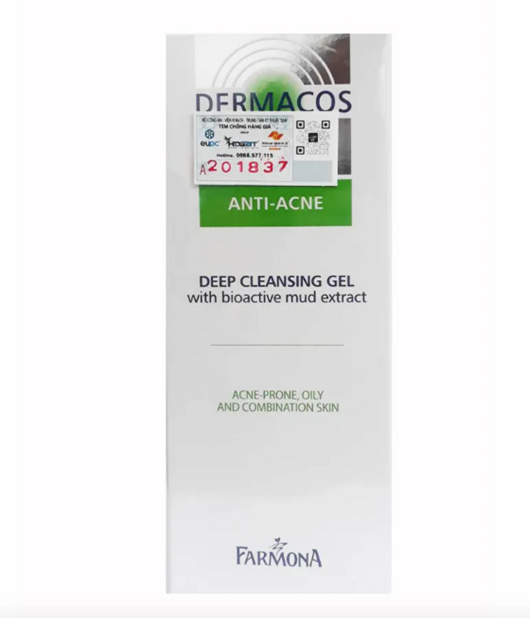 Sữa rửa mặt Dermacos Anti Acne Deep Cleansing Gel