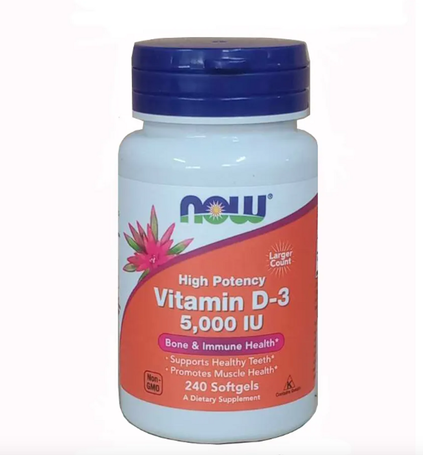 Viên uống Now Vitamin D3 5000 IU