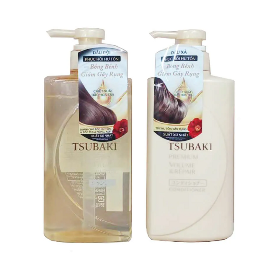 Bộ dầu gội xả hỗ trợ phục hồi hư tổn Tsubaki Premium Repair