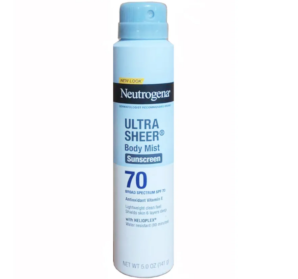 Xịt chống nắng toàn thân Neutrogena Ultra Sheer SPF 70, 141g