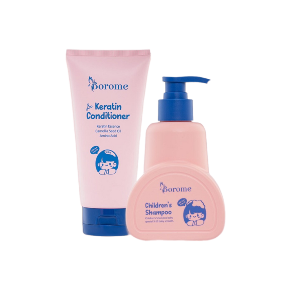 Cặp dầu gội xả trẻ em Borome không cồn