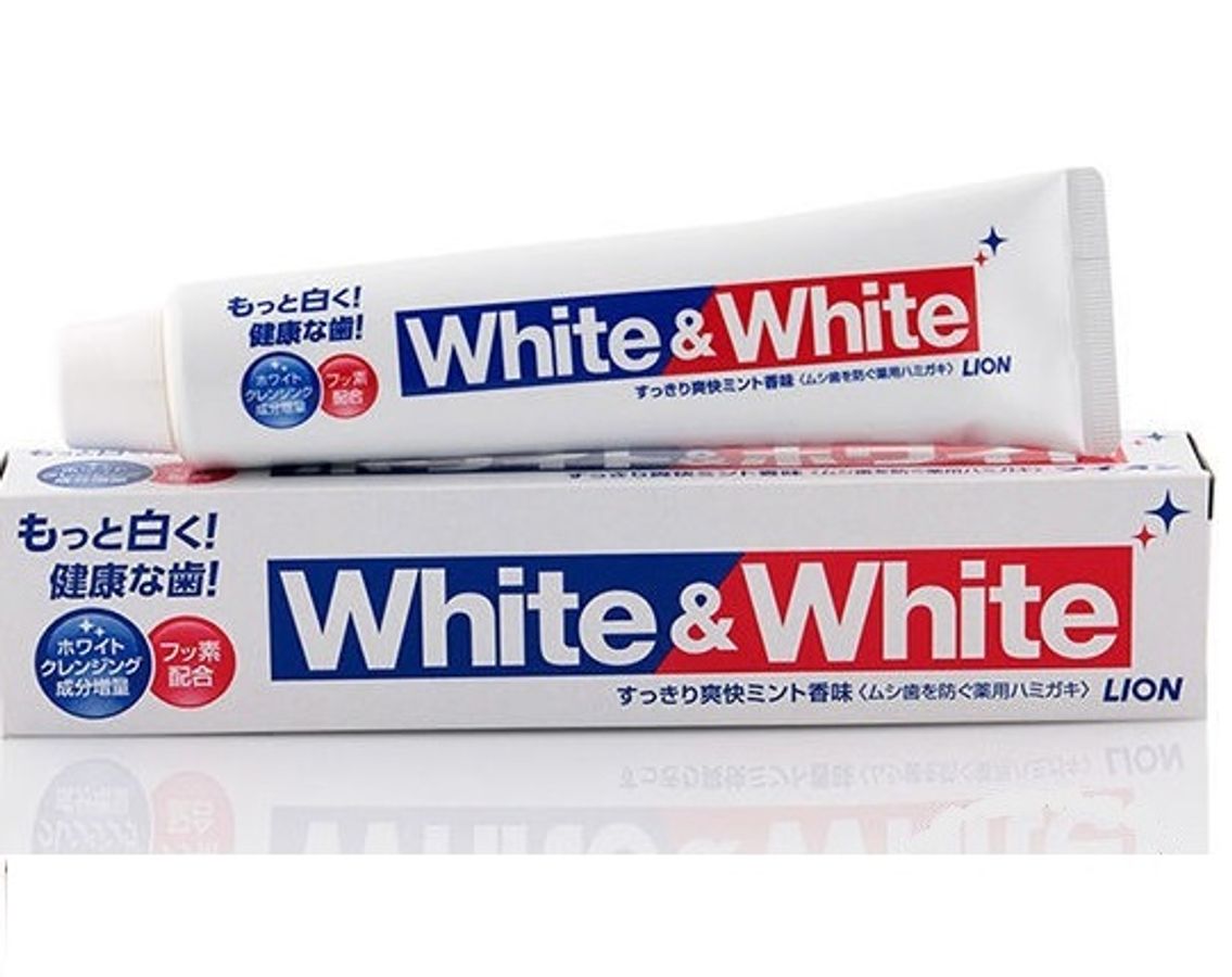 Combo 2 tuýp kem đánh răng hỗ trợ làm trắng răng Lion White & White