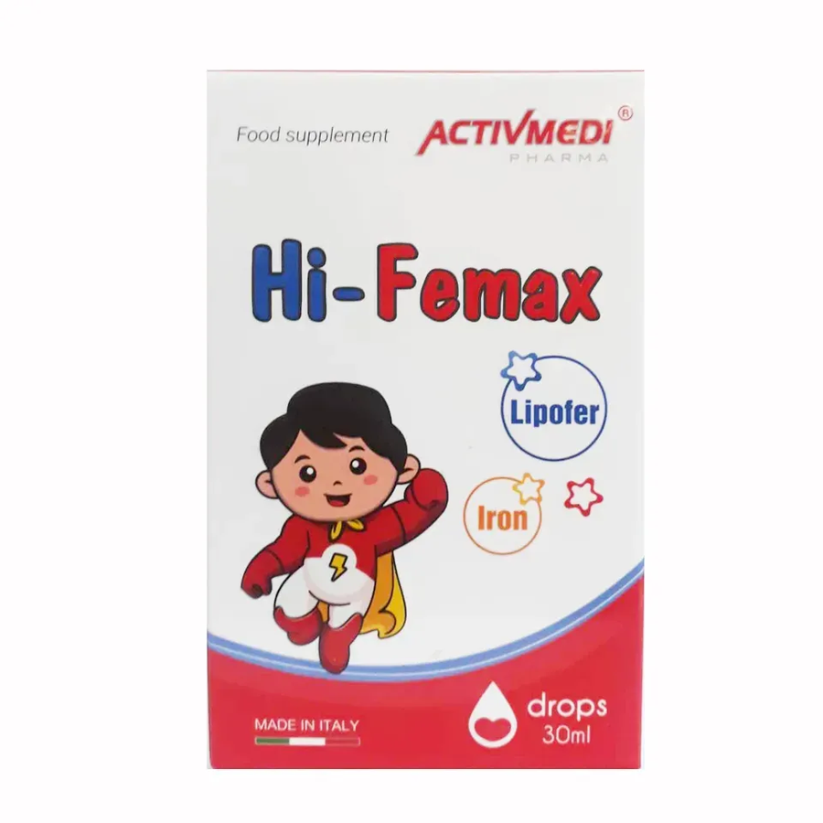 (Hàng công ty) Sắt hữu cơ dạng giọt Lipofer Hi-Femax dành cho bé