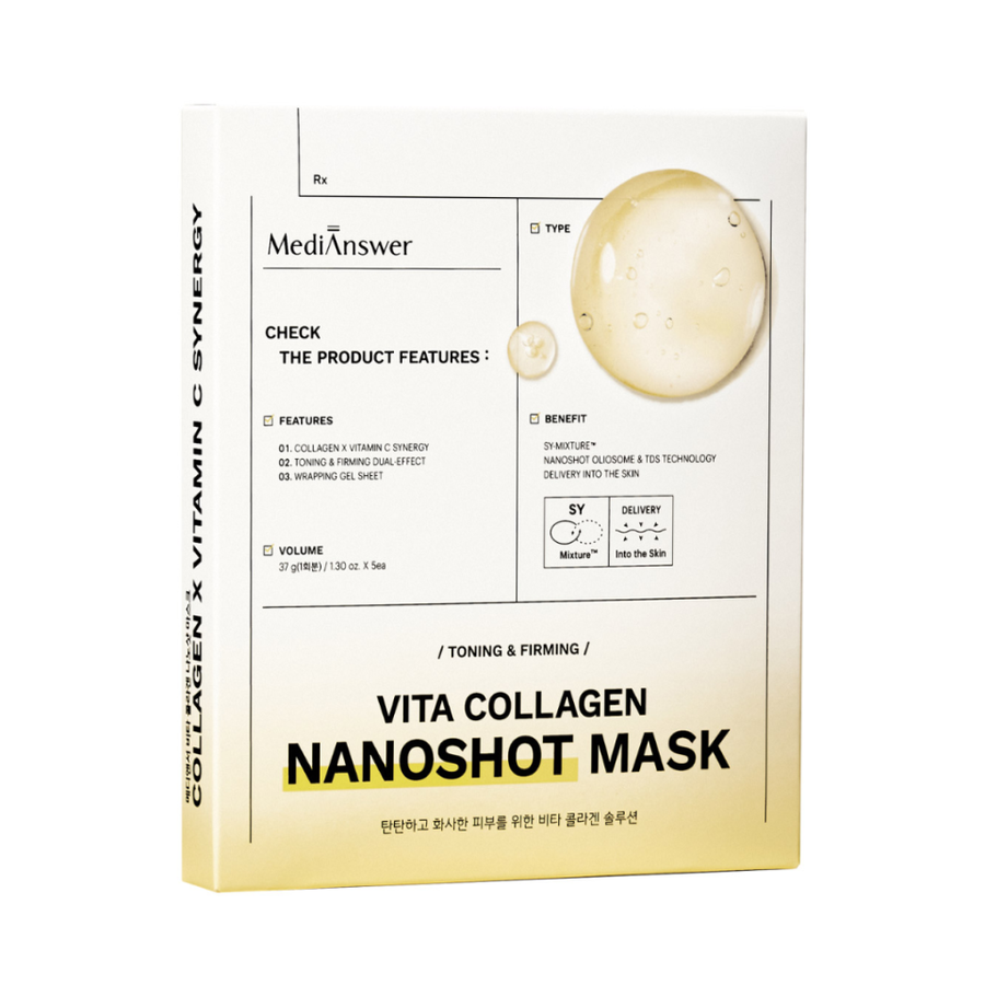 (Hàng nhập khẩu) Mặt nạ thạch Medianswer Vita Collagen NanoShot Mask 5 miếng