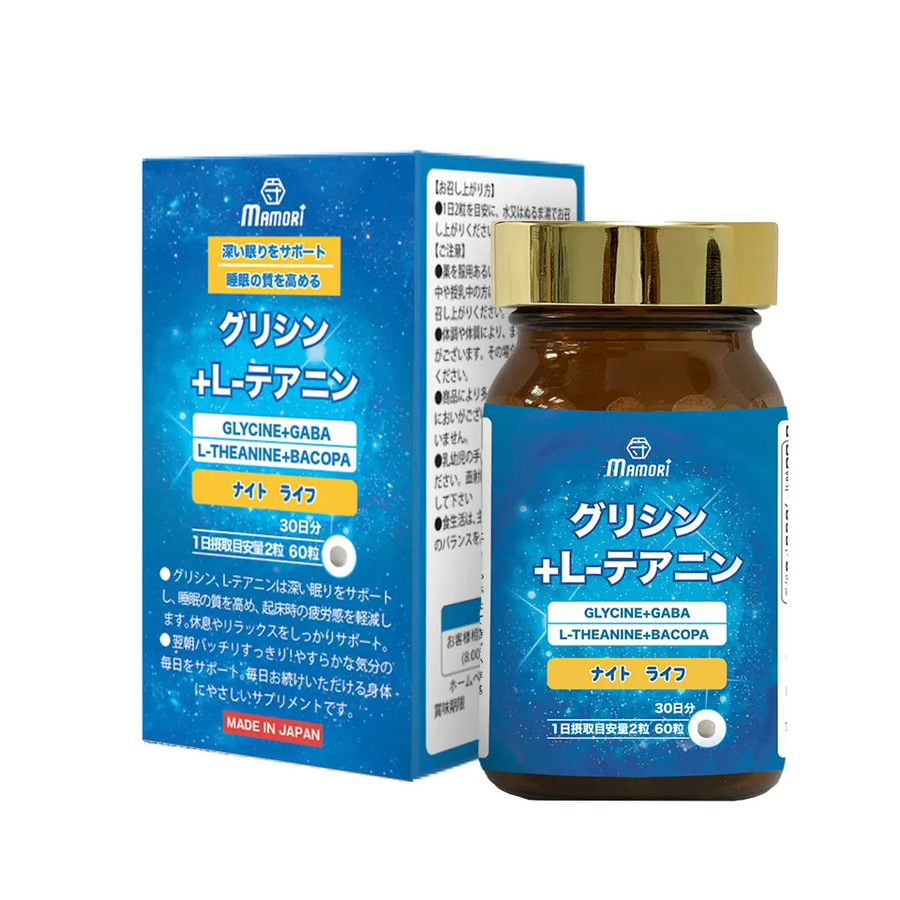 Viên uống hỗ trợ ngủ ngon Mamori Glycine L-theanine