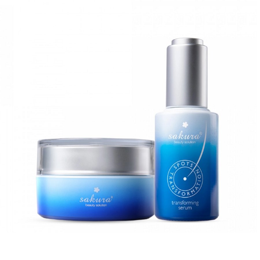 Set 2 món hỗ trợ sáng da, mờ nám Sakura Transforming