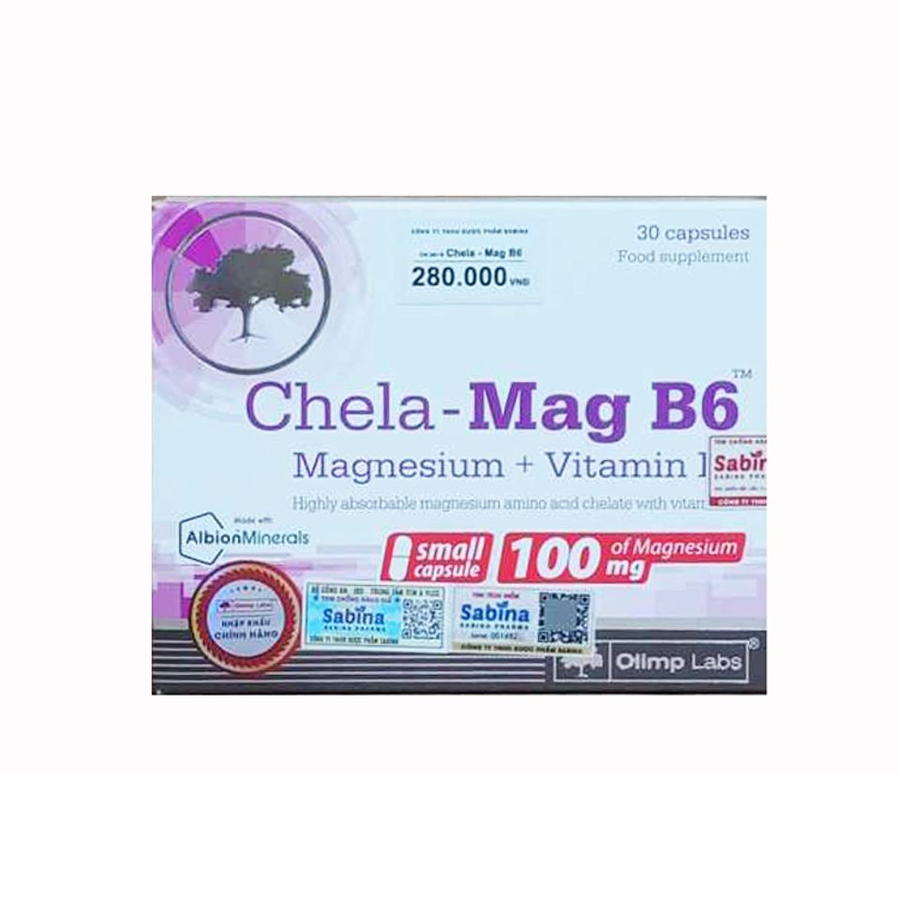 Viên bổ sung magie và vitamin B6 Olimp Labs Chela-Mag B6