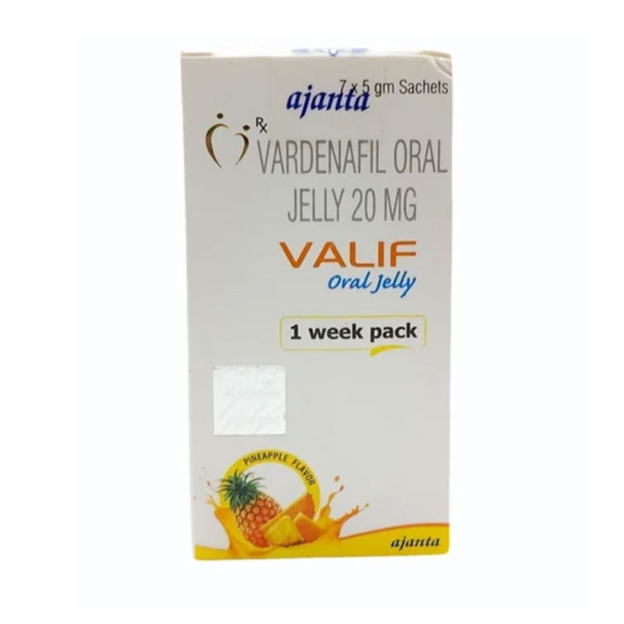Viên kẹo tem cuongduong nam cực mạnh Thạch Trái Cây Var Oral Jelly Vị Dứa - 1 hộp 7 gói