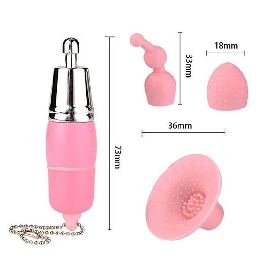 Máy rung hút núm vú có gai bằng silicon dài 8cm