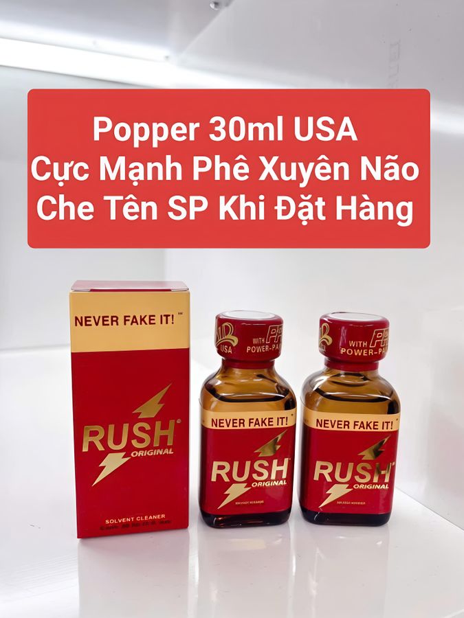 Popper 30ml USA, Hàng Chính Hãng, Cực Mạnh, Phê Lâu, Mùi Dịu 