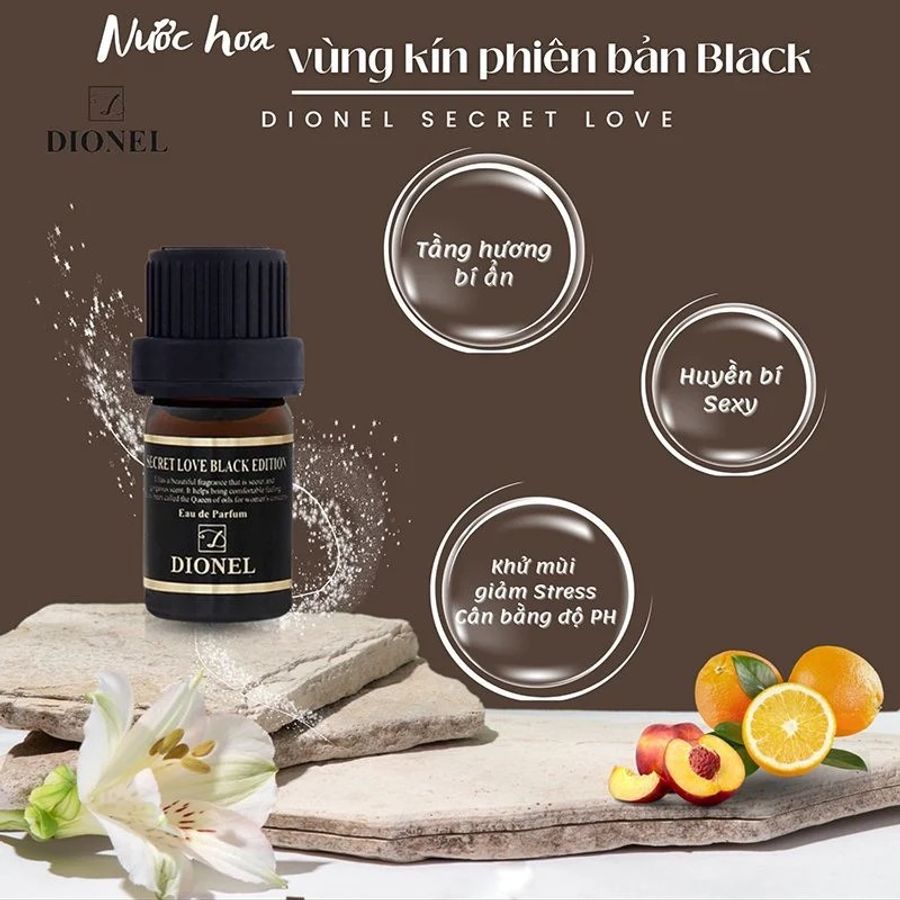 Nước Hoa Vùng Kín Dionel Secret Love 5ml - Khử Mùi, Hương Thơm Quyến Rũ, Hiệu Quả Lên Đến 18 Giờ, Chất Lượng Hàn Quốc