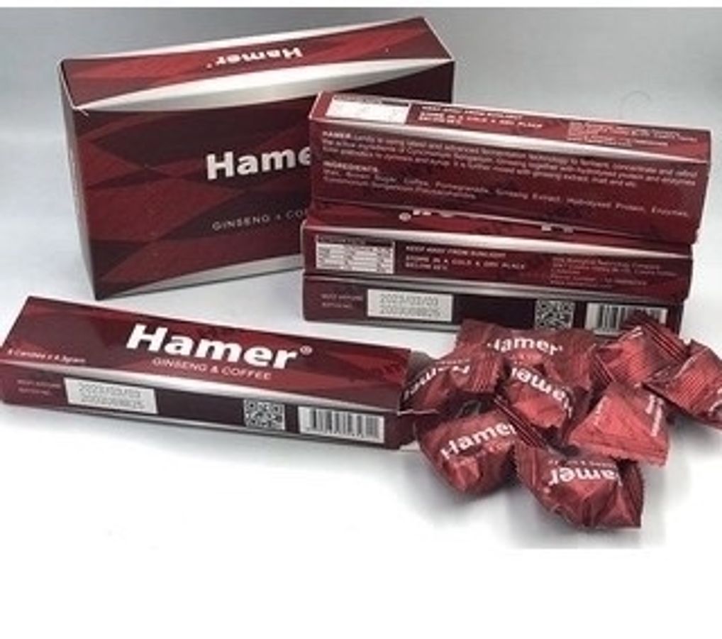 Kẹo nhân sâm cà phê Hamer Ginseng Coffee tiện dùng 8 viên