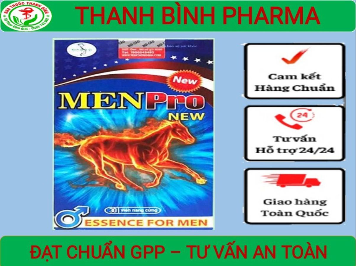 MEN PRO NEW - Viên uống bổ thận tráng dương tăng cường sinh lý nam, hộp 30 viên