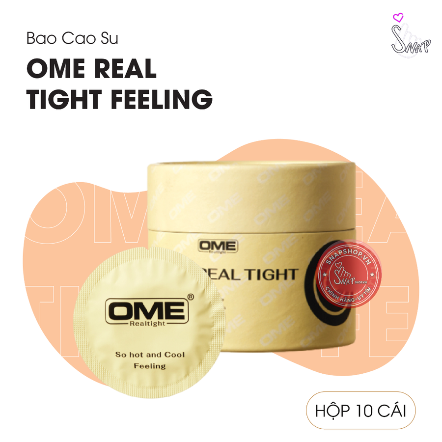 (Snapshop) Bao Cao Su Ome Real Tight Feeling Cảm Giác Nóng Lạnh - Hộp 10 Cái Chính Hãng