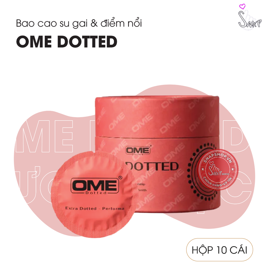 (Snapshop) Bao Cao Su Gai Lớn Ome Dotted Hương Bạc Hà - Hộp 10 Cái Chính Hãng