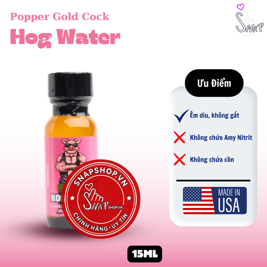 (Snapshop) Popper Golden Cock Hog Water Chính Hãng