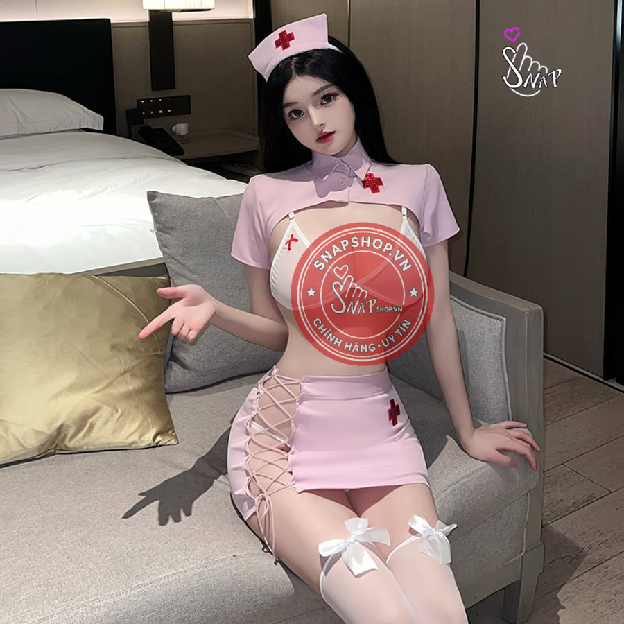 (Snapshop) Bộ Cosplay Nữ Y Tá Pink YT04 Chính Hãng