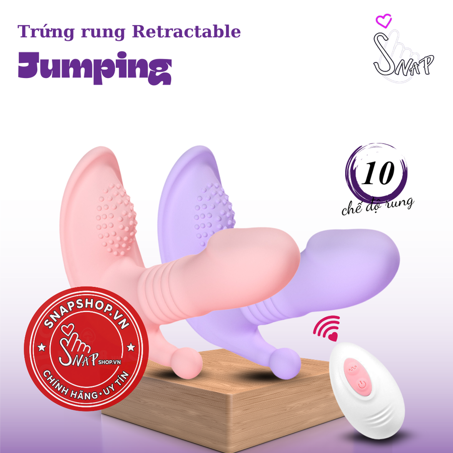 (Snapshop) Trứng Rung Retractable Jumping 3in1 Chính Hãng