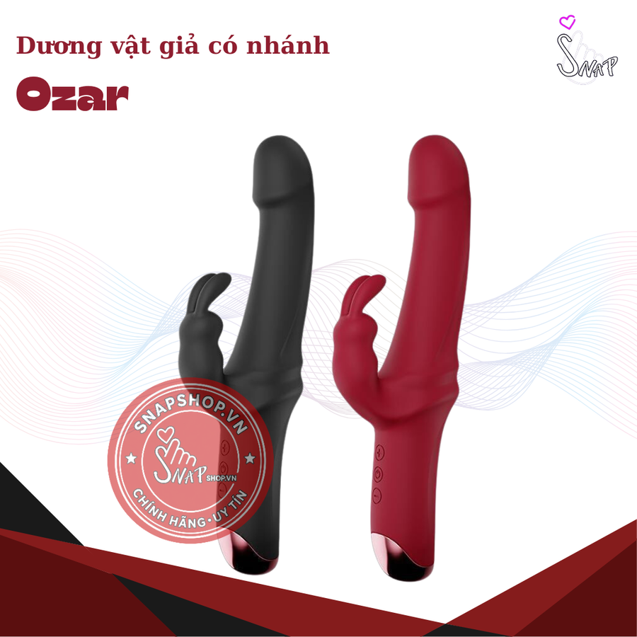 (Snapshop) Dương Vật Giả Ozar Có Nhánh 10 Chế Độ Rung Chính Hãng