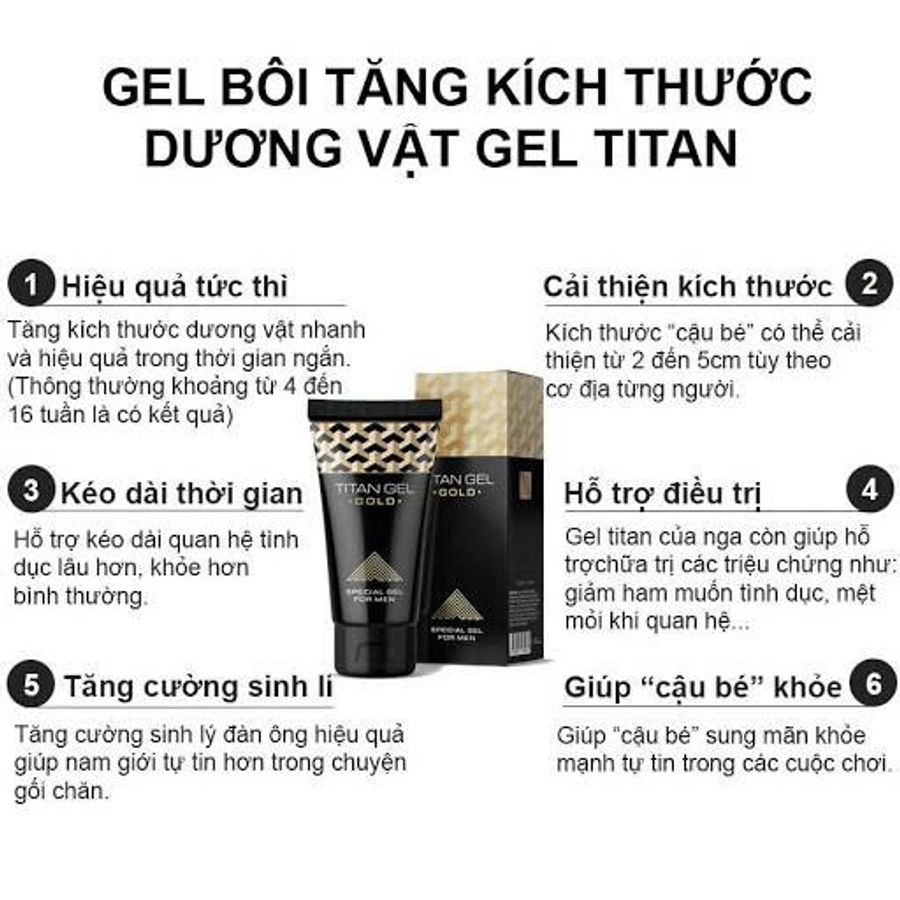 Gel Titan Gold dùng 30 lần  Trợ Giá Tốt Kèm Quà Tặng
