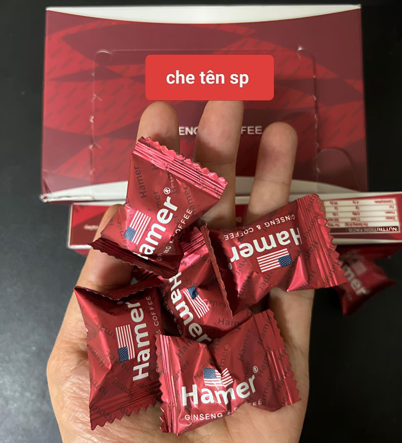 Kẹo Sâm Hamer Nhập Khẩu Từ Mỹ, Bao mạnh, che tên sp 