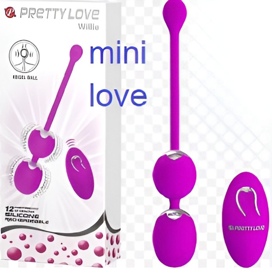 Trứng rung kép Prettylove Willie máy rung kích thích vùng kín điều khiển từ xa