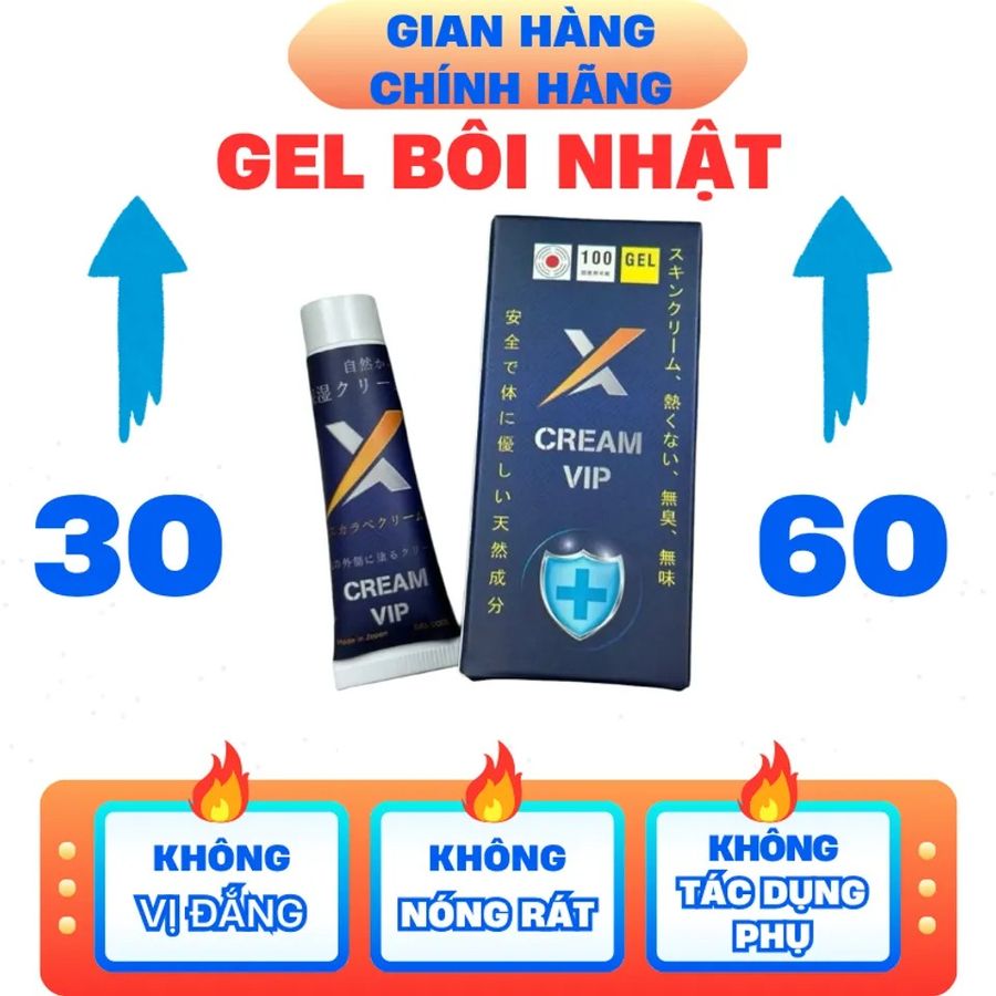 (Hàng công ty) Kem Vip Nhật - X Cream Vip - Giúp bổ sung sức khỏe cho nam giới - Kéo dài thời gian QH đến 60 phút 298199