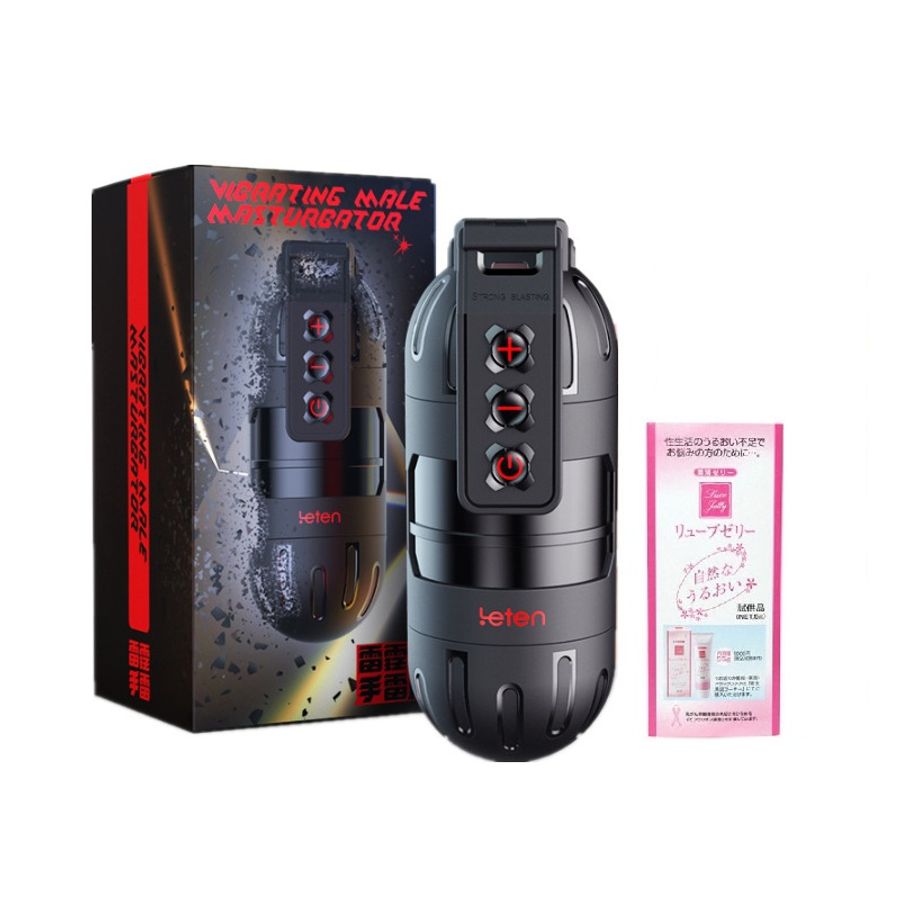 Cốc tự sướng rung cực mạnh có kết nối app Leten Grenade kèm gel Jex
