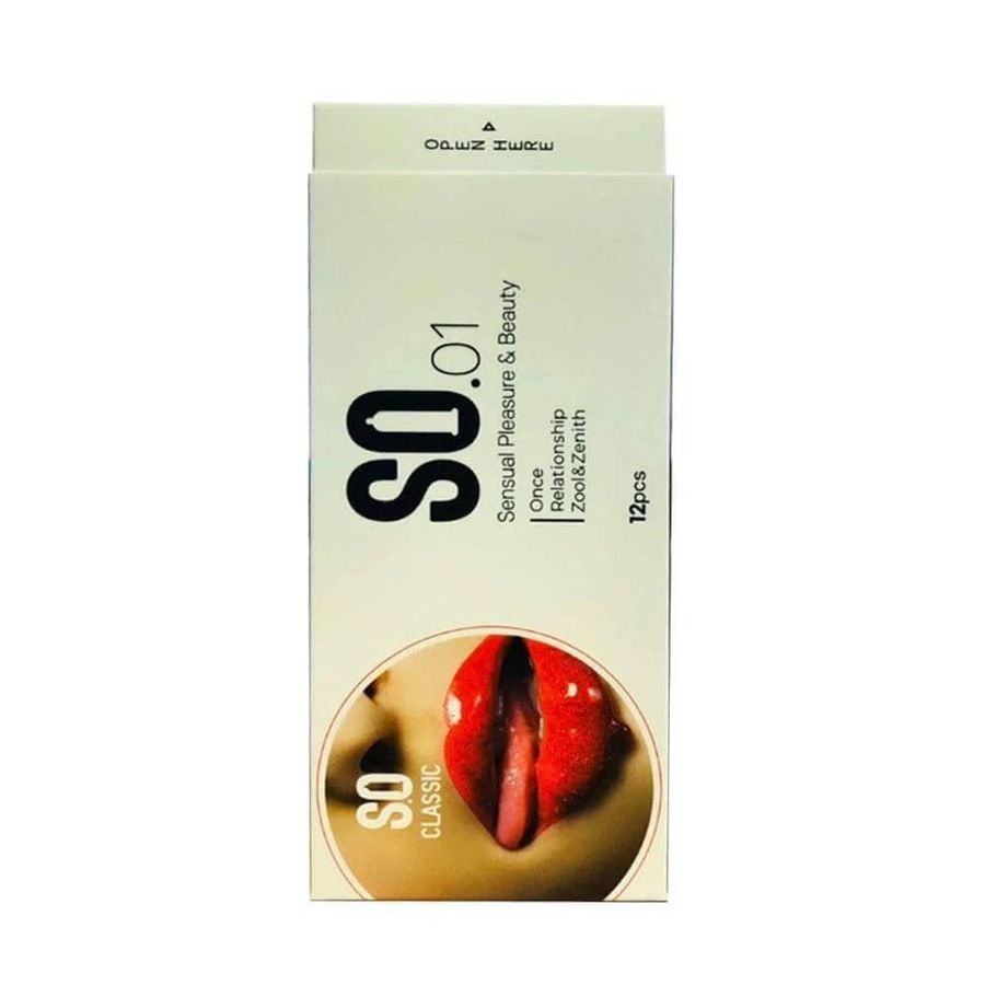 Bao cao su SO Classic - Mòng, nhiều gel boi trơn - Hộp 12 cái 326771