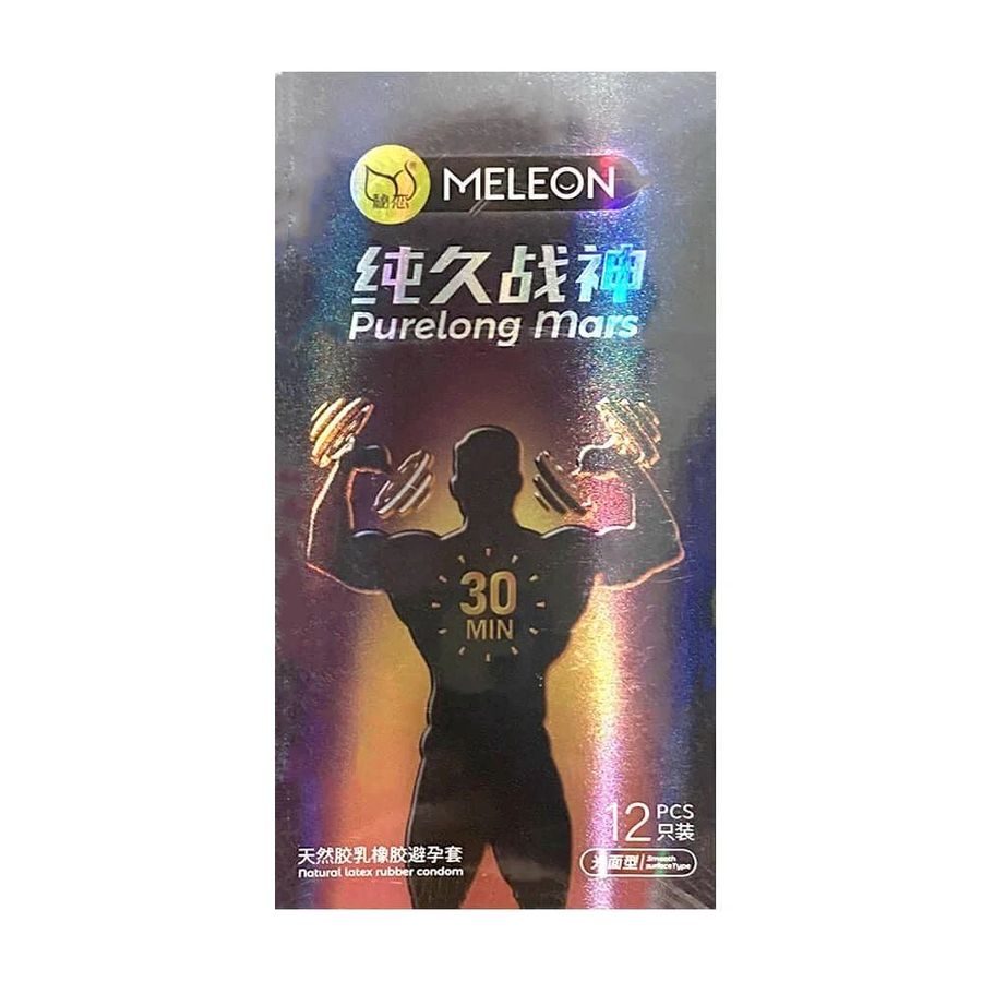 Bao cao su Meleon Purelong Mars 30 Min - Kéo dài thời gian 30 phút - Hộp 12 cái 326925