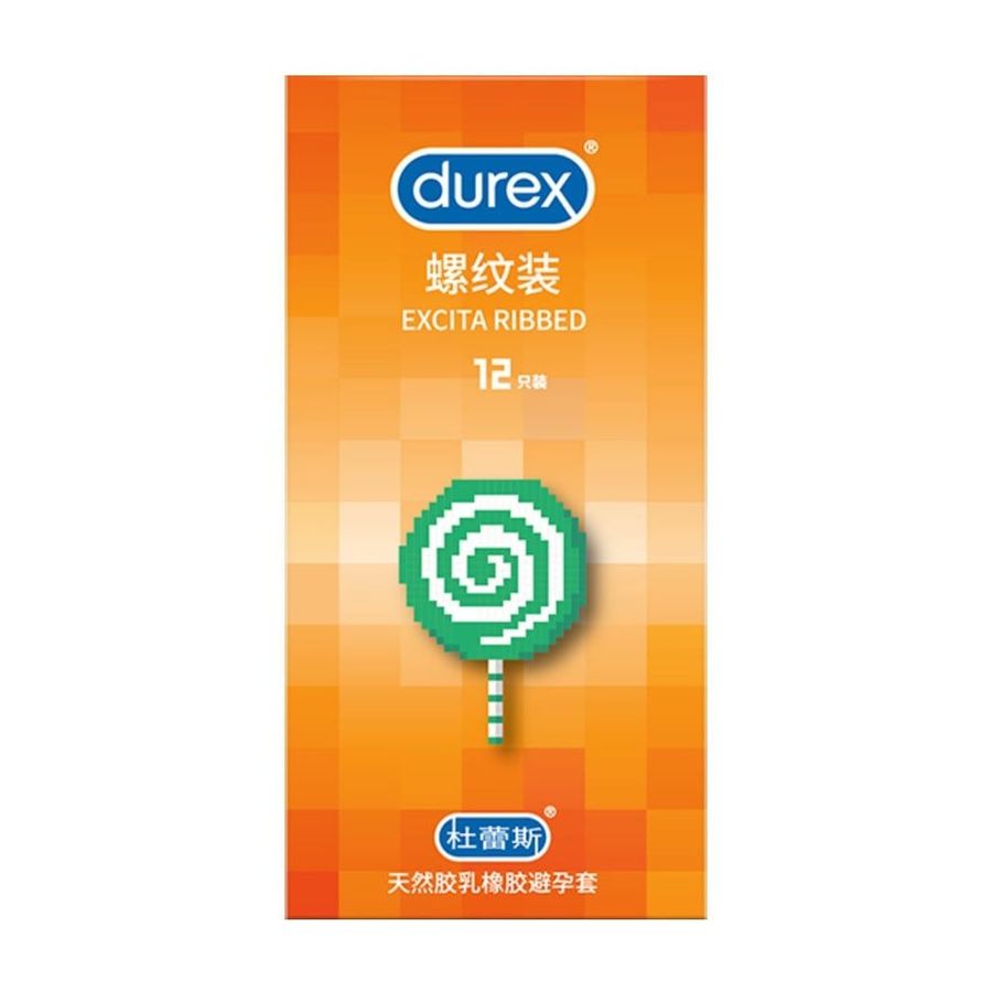 Bao cao su Durex Excita Ribbed - Gân nổi - Hộp 12 cái 326979