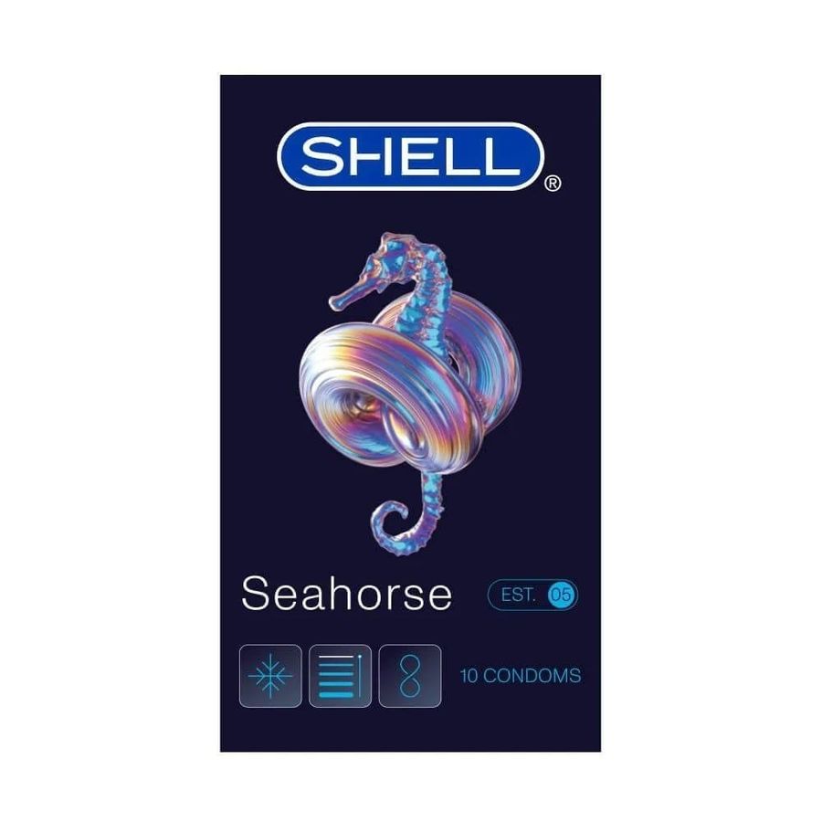 Bao cao su Shell Seahorse - Kéo dài thời gian - Hộp 10 cái 327017