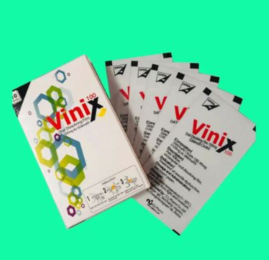 Tem ngậm Vinix hỗ trợ nam giới hộp 10 tem