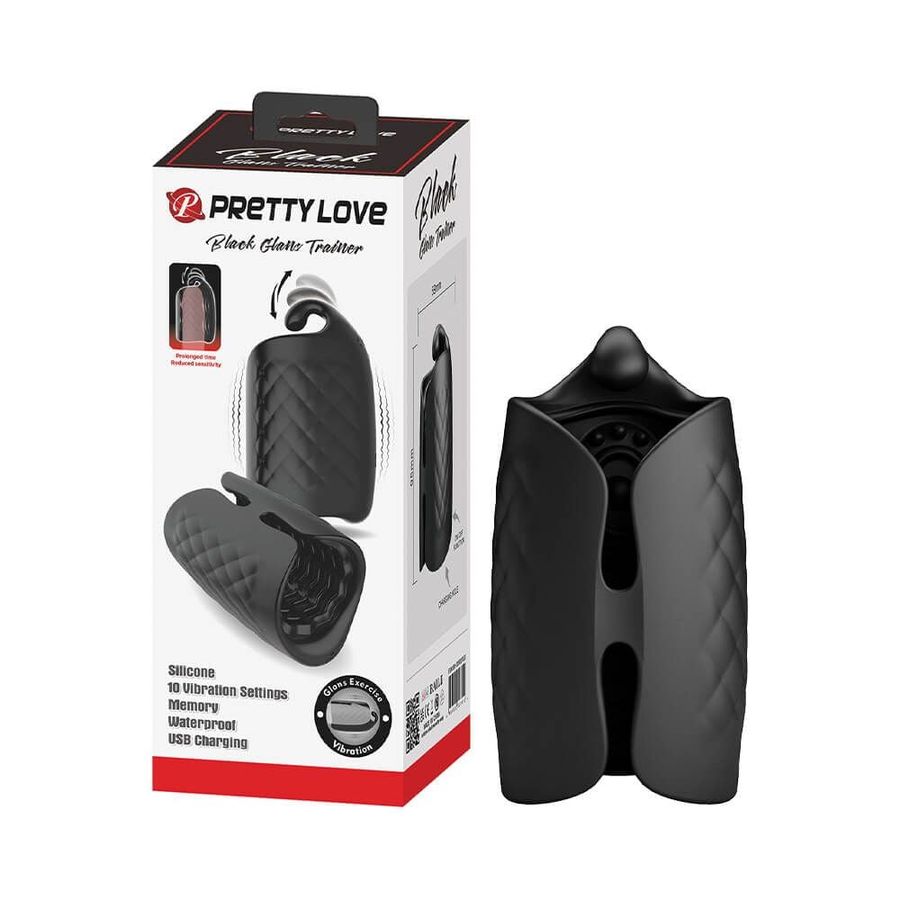 Máy tập dương vật kết hợp thủ dâm Pretty Love Black Glans Trainer 328265