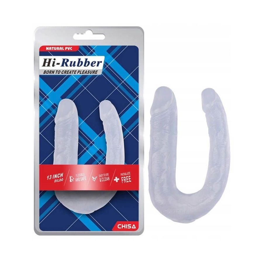 Dương vật giả 2 đầu Chisa Hi-Rubber 13 Inch Trắng 329579