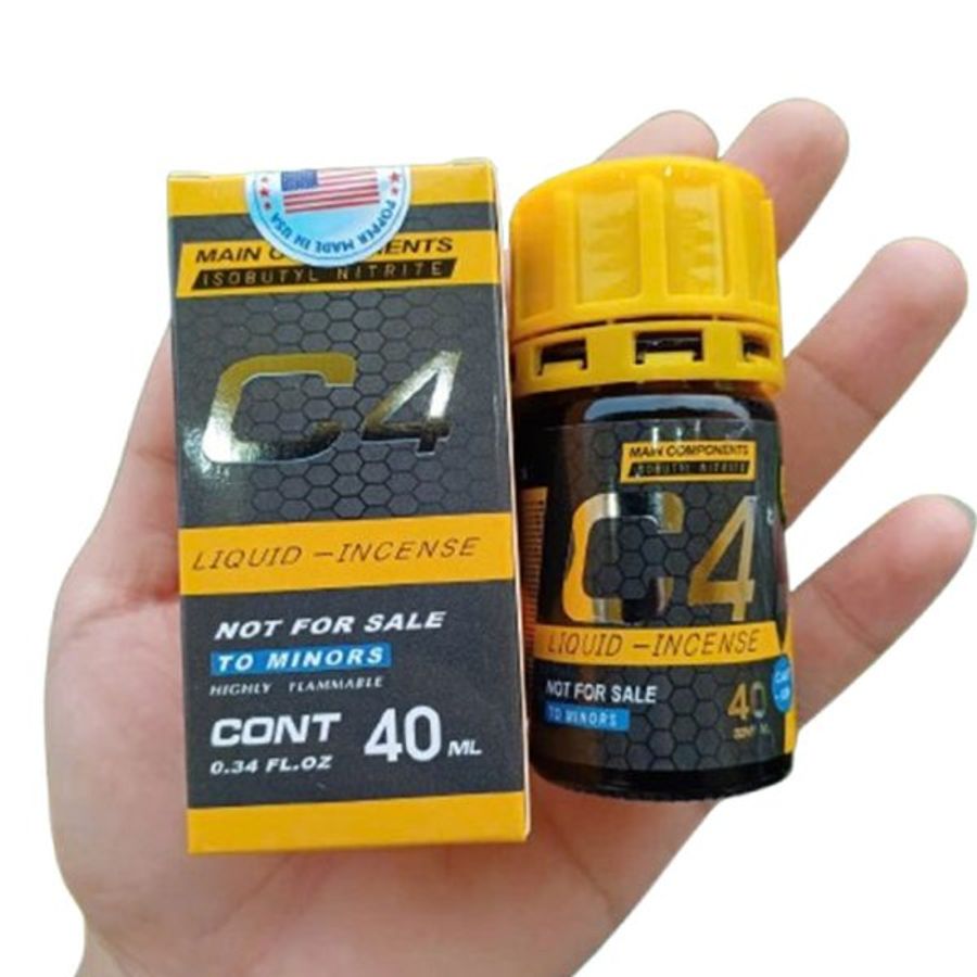 Chai Hít Tăng Khoái Cảm Popper C4 Vàng 40ml Chính Hãng