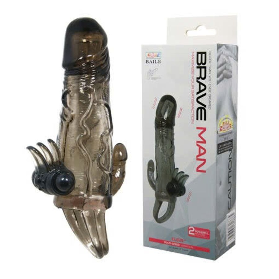 Bao Cao Su Đôn Dên Rung 2 Đầu Có Quai Đeo Brave Man 330423