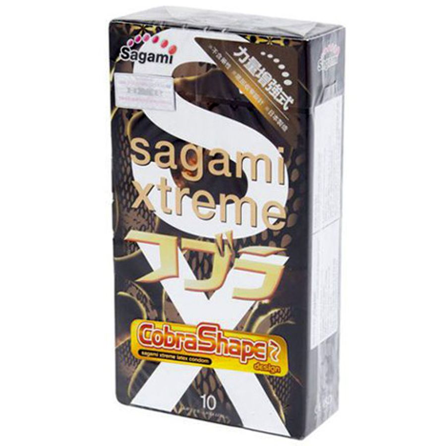 Bao Cao Su Sagami Xtreme Cobra Shape – Hộp 10 cái, Lấy Y Tưởng Từ Hình Dáng Rắn Hổ Mang Mạnh Mẽ 330585